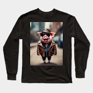 Funny pig Long Sleeve T-Shirt